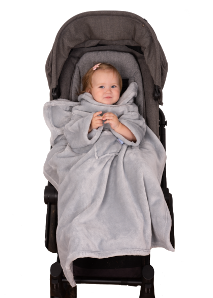 Picture of Baby blanket KANGOO MINI with sleeves and pocket, 75x100